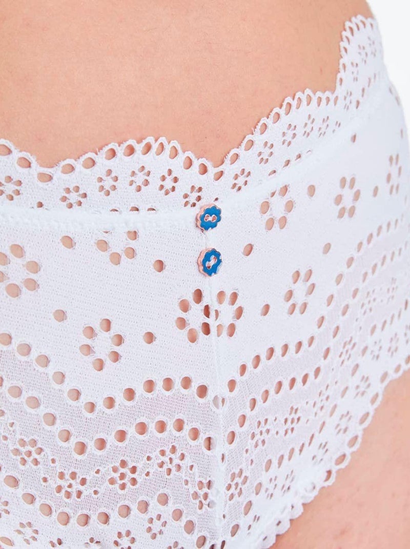 Shorty tanga FAIENCE - Brigitte Bardot Lingerie Blanc - Kiabi