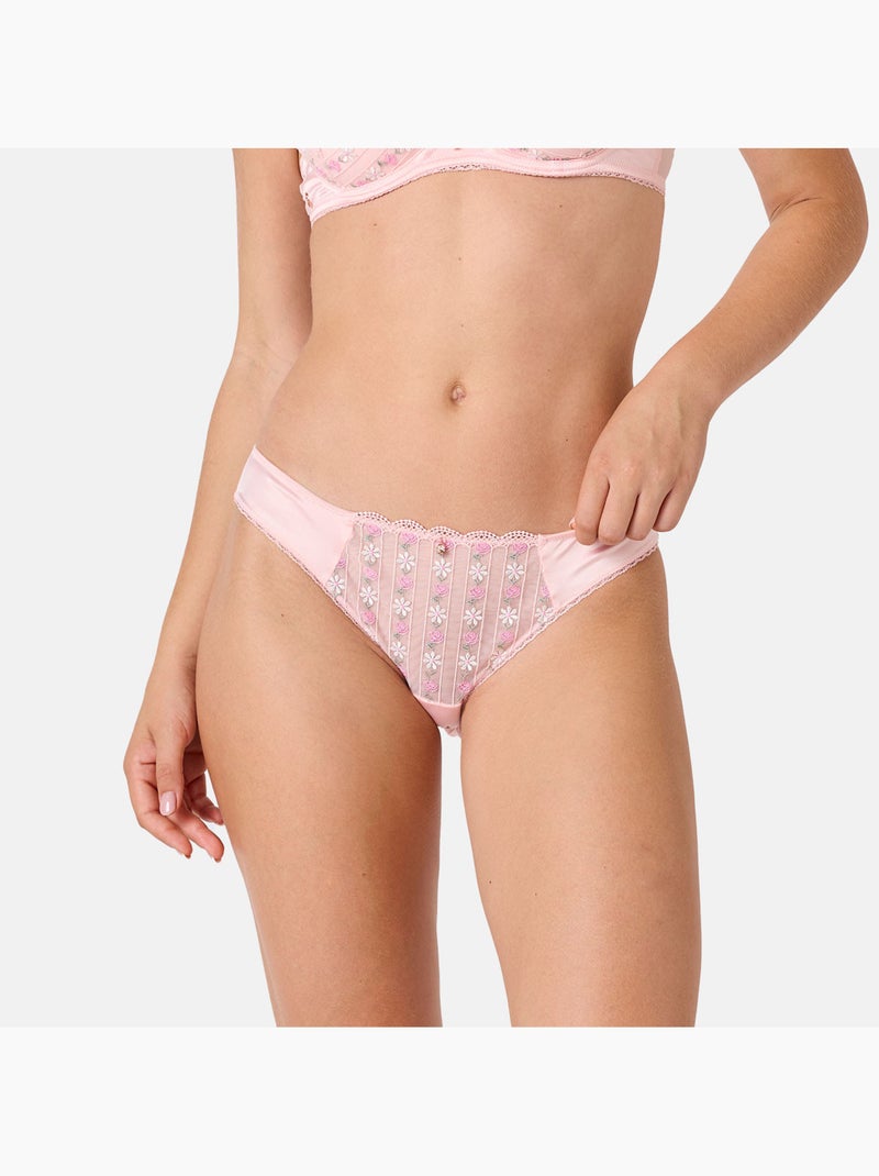 Shorty tanga FEERIQUE - Brigitte Bardot Lingerie Rose - Kiabi