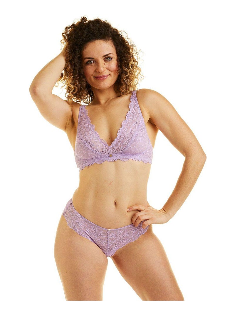 Shorty tanga LILAS - Camille Cerf & Pomm'Poire Violet - Kiabi