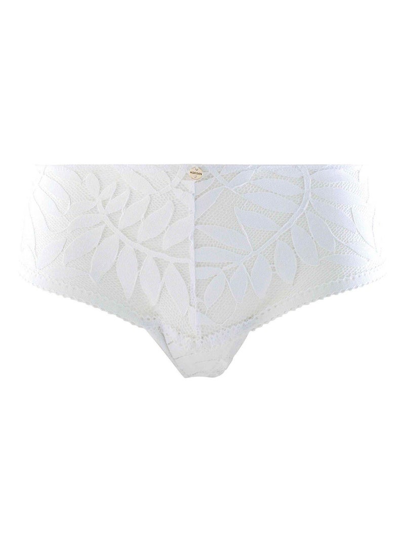 Shorty tanga LINA - Morgan Lingerie Blanc - Kiabi