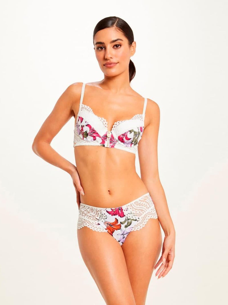 Shorty tanga LINN - Morgan Lingerie Blanc - Kiabi
