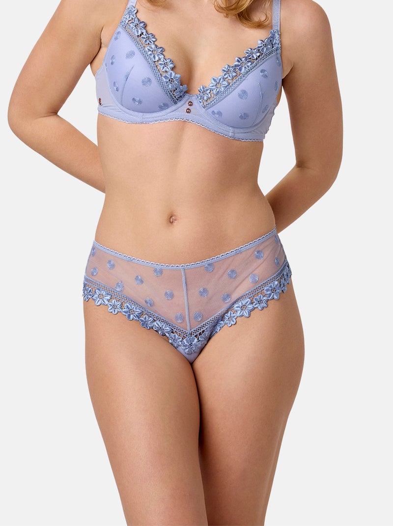 Shorty tanga MYOSOTIS - Brigitte Bardot Lingerie Bleu - Kiabi