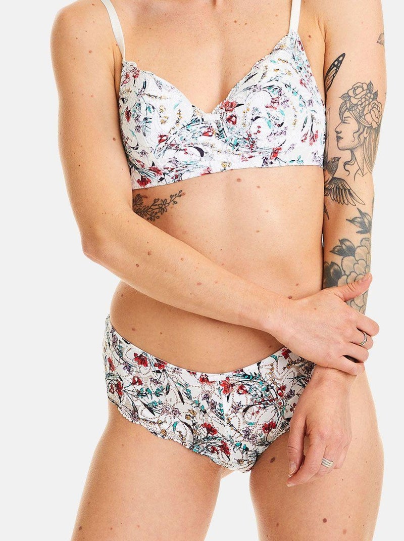 Shorty UNIVERS - Pomm'Poire Blanc - Kiabi