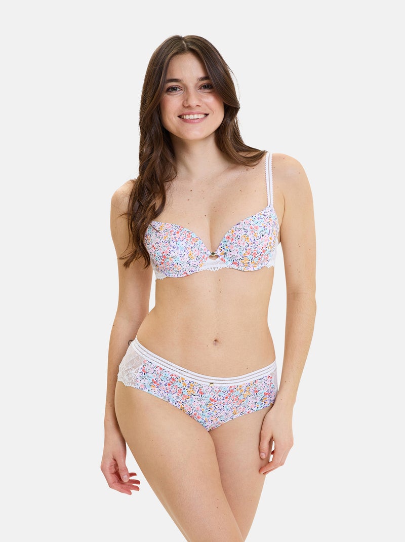 Shorty Valeria Billet Doux Blanc Rose Bleu - Kiabi
