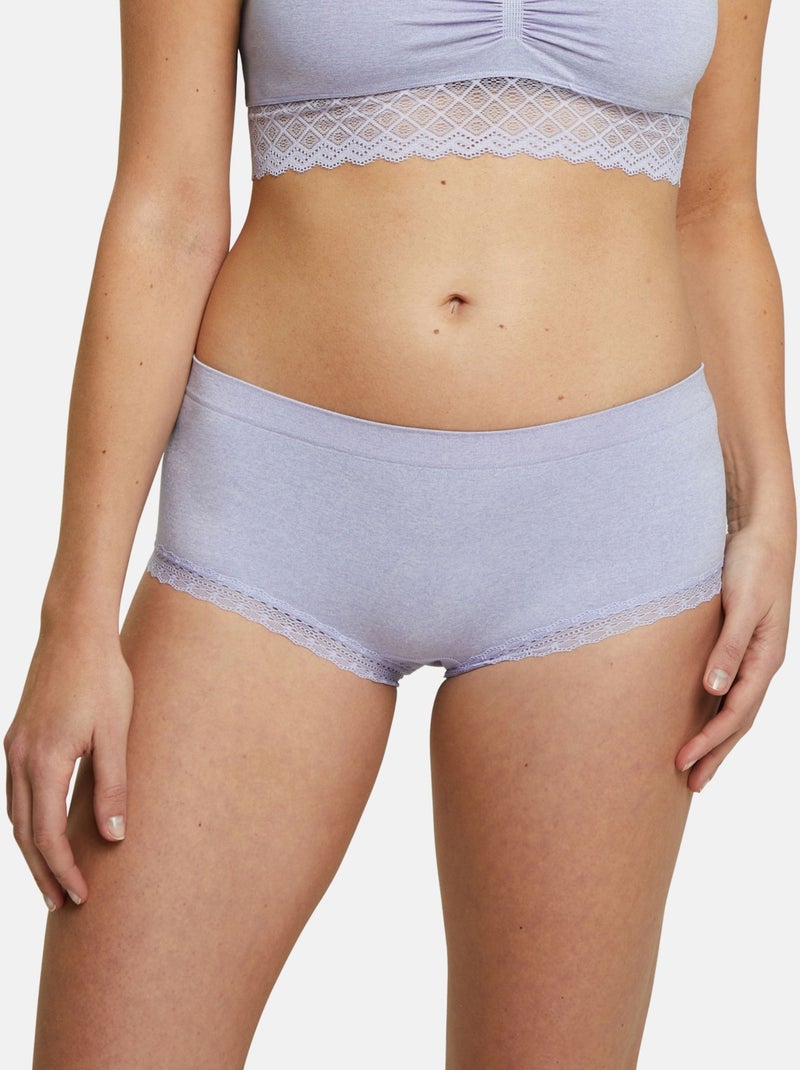 Shorty Zen Dentelle Billet Doux Violet clair - Kiabi