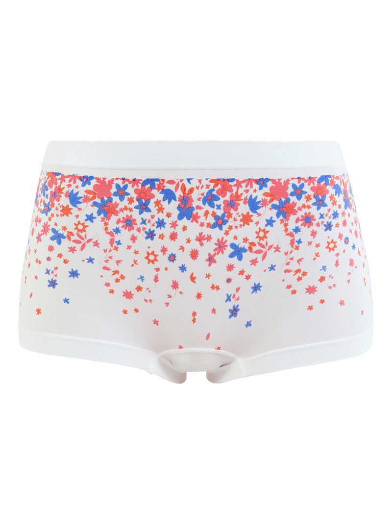 Shorty Zen Fantaisie Billet Doux Blanc Orange Bleu - Kiabi