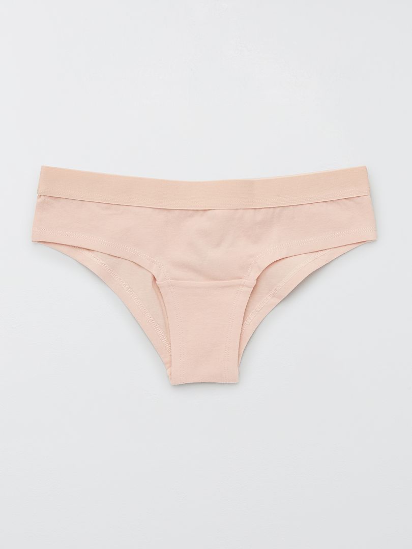 Shortys en coton avec bandeau élastique rouge - Kiabi