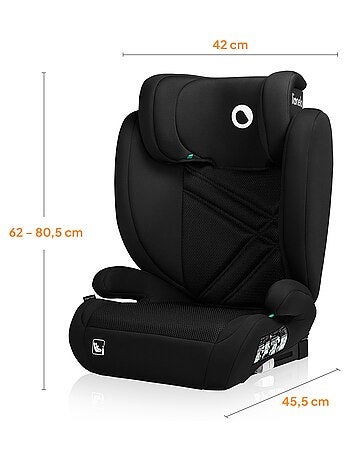 Siège auto 100-150cm LIONELO Hugo i-Size - ISOFIX - Groupe 2/3 - Appui-tête à mémoire de forme