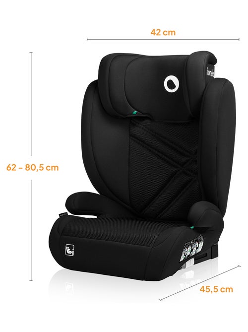 Siège auto 100-150cm LIONELO Hugo i-Size - ISOFIX - Groupe 2/3 - Appui-tête à mémoire de forme - Kiabi