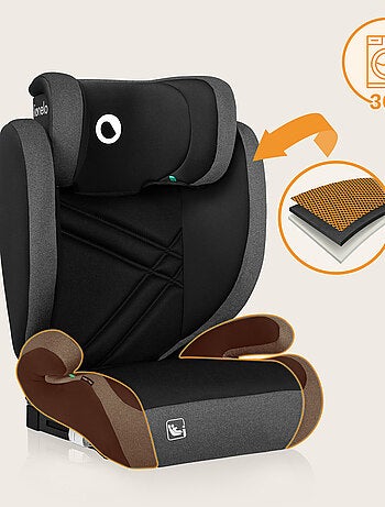 Siège auto 100-150cm LIONELO Hugo i-Size - ISOFIX - Groupe 2/3 - Appui-tête à mémoire de forme