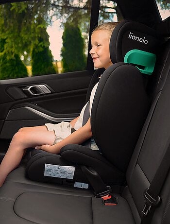 Siège auto 100-150cm LIONELO Hugo i-Size - ISOFIX - Groupe 2/3 - Appui-tête à mémoire de forme