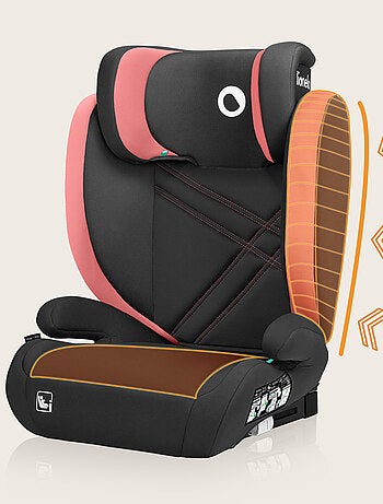 Siège auto 100-150cm LIONELO Hugo i-Size - ISOFIX - Groupe 2/3 - Appui-tête à mémoire de forme