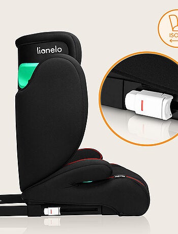 Siège auto 100-150cm LIONELO Hugo i-Size - ISOFIX - Groupe 2/3 - Appui-tête à mémoire de forme