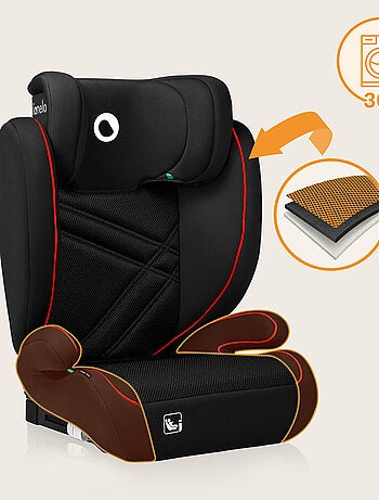 Siège auto 100-150cm LIONELO Hugo i-Size - ISOFIX - Groupe 2/3 - Appui-tête à mémoire de forme