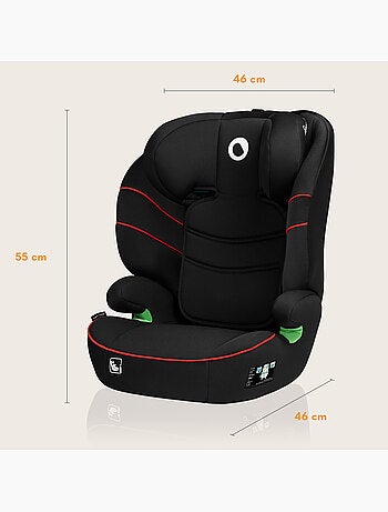 Siège auto 100-150cm LIONELO Lars i-Size - Assise large - Groupe 2/3 - Revêtement amovible