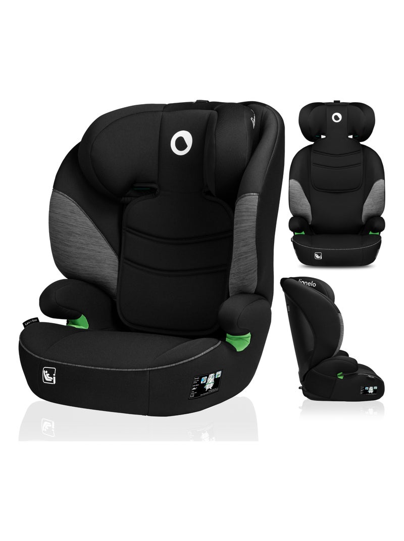 Siège-auto 100-150cm LIONELO Lars i-Size - Groupe 2/3 - Revêtement amovible Noir Gris - Kiabi