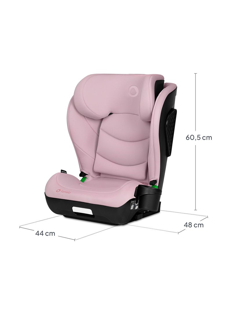 Siège auto 100-150cm LIONELO Neal i-Size - ISOFIX - Assise large - Porte-gobelet - Inclinable Rose - Kiabi
