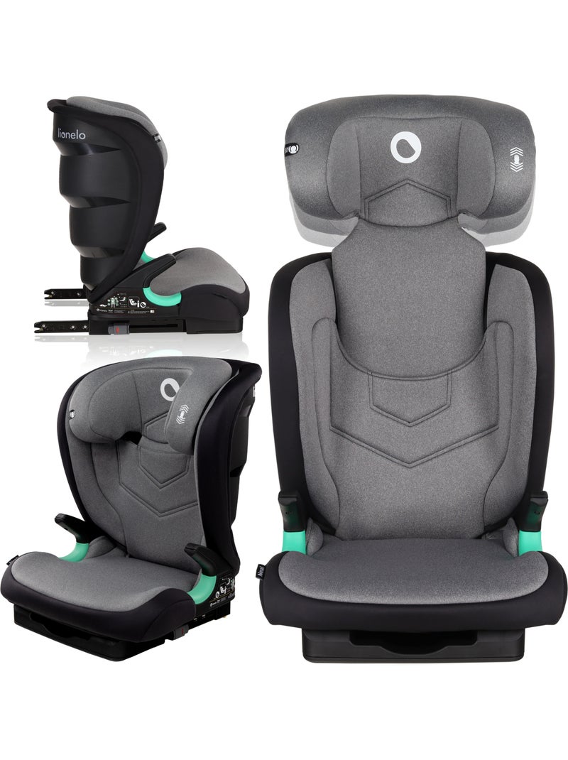 Siège-auto 2/3 LIONELO Neal i-Size - ISOFIX - Assise large - Ventilation - Inclinable Noir Gris - Kiabi