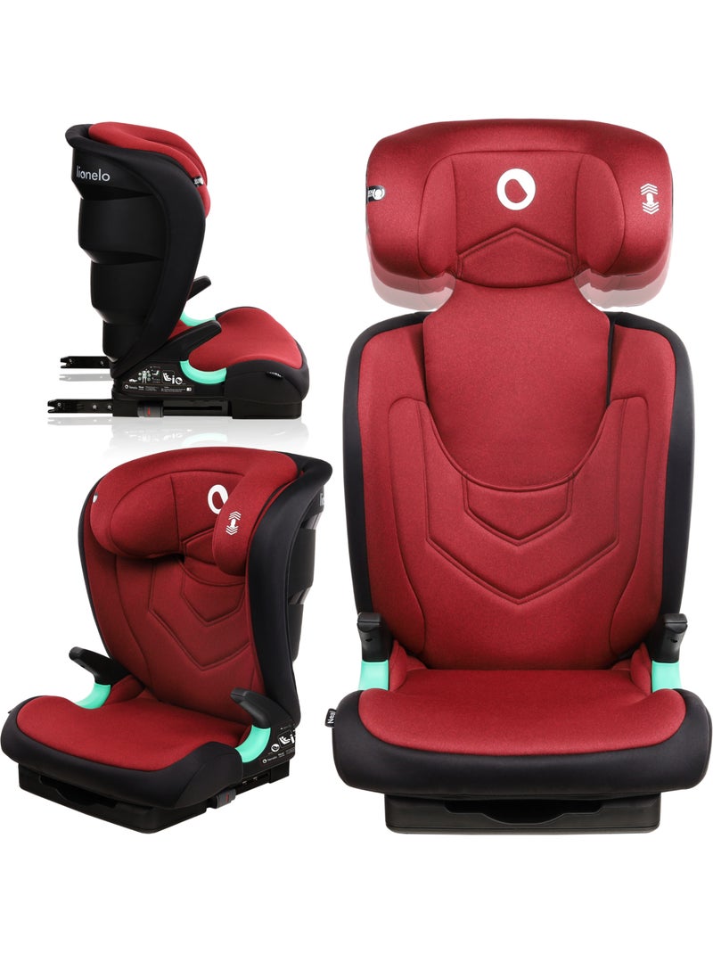 Siège-auto 2/3 LIONELO Neal i-Size - ISOFIX - Assise large - Ventilation - Inclinable Noir Rouge - Kiabi
