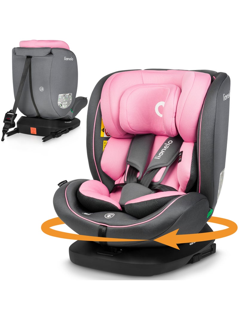 Siège-auto 360° LIONELO Bastiaan i-Size - ISOFIX - Groupe 0+/1/2/3 - 40 à 150 cm - SideProtect Gris Rose - Kiabi