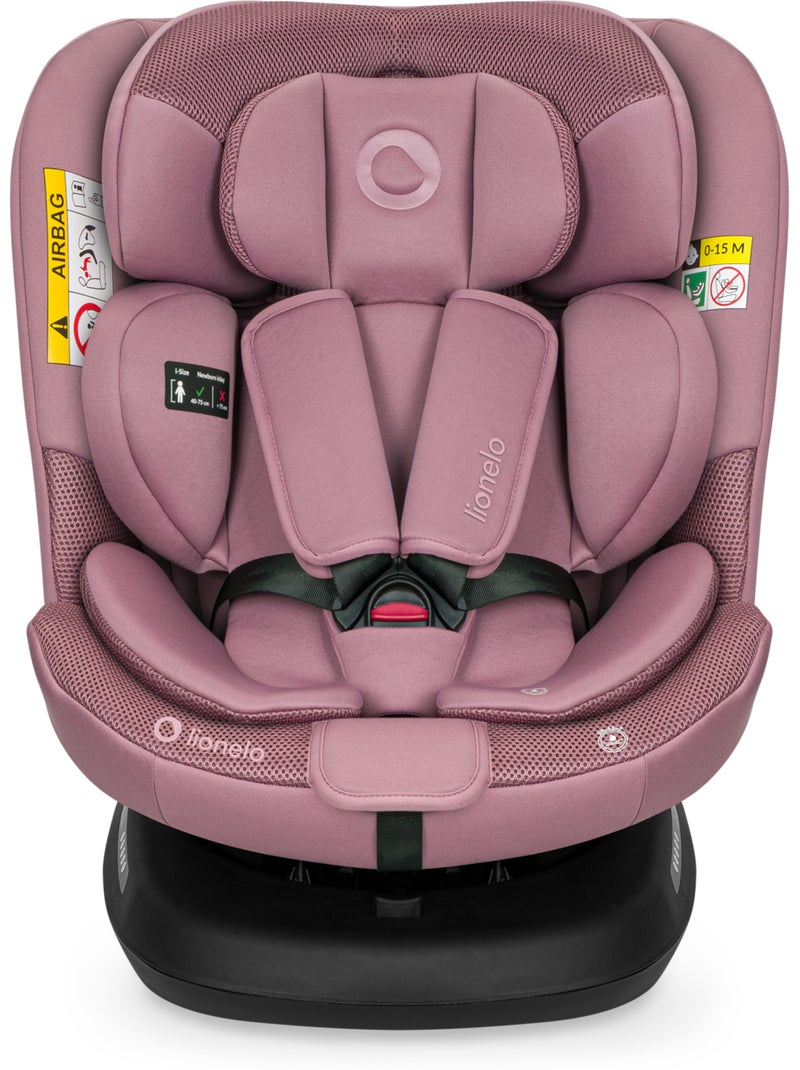 Siège auto 360° LIONELO Bastiaan Plus i-Size - 40-150 cm - ISOFIX Rose - Kiabi