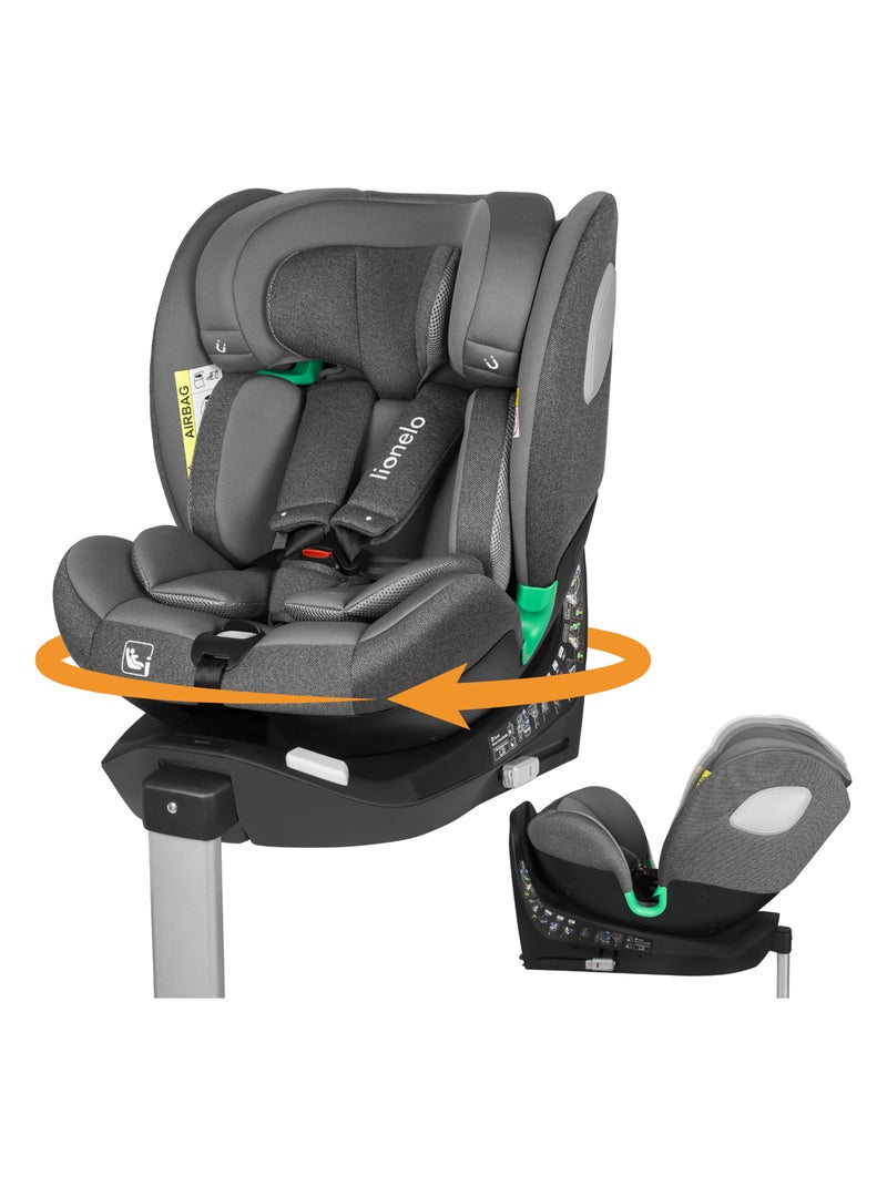 Siège-auto 360° LIONELO Braam i-Size - 40-150 cm - ISOFIX - Groupe 0/1/2/3 Gris - Kiabi