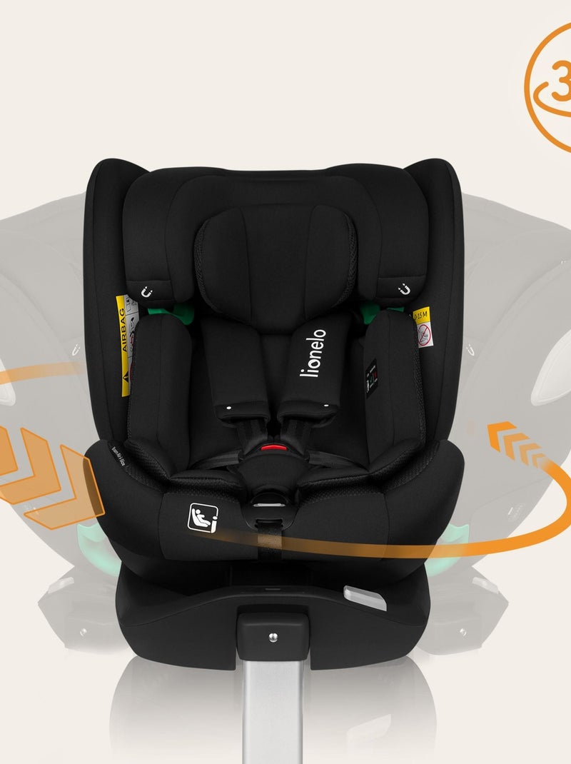 Siège auto 360° LIONELO Braam i-Size - 40-150 cm - ISOFIX - Groupe 0/1/2/3 Noir - Kiabi