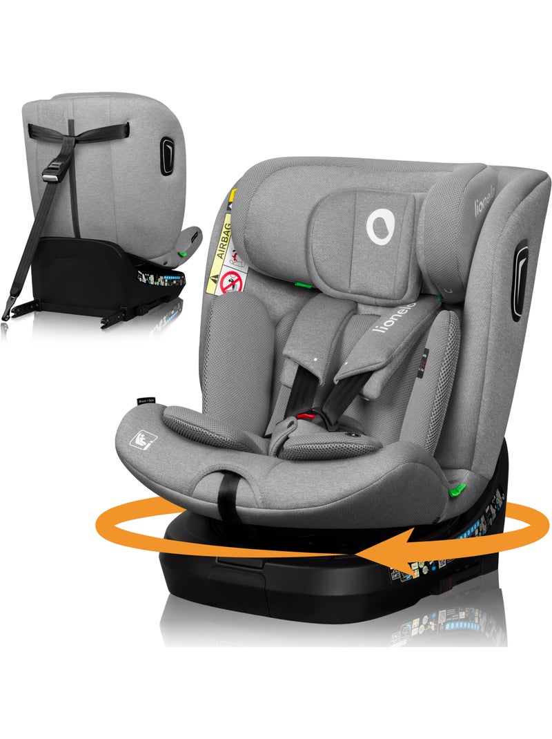 Siège-auto 360° LIONELO Brave i-Size - ISOFIX - 40-150cm - Groupe 0/1/2/3 Gris - Kiabi
