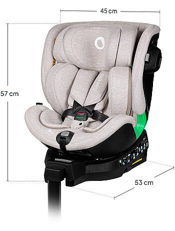 Siège auto 360° LIONELO Harmony i-Size - ISOFIX - 60% bambou - 40-150cm - Groupe 0+/1/2/3