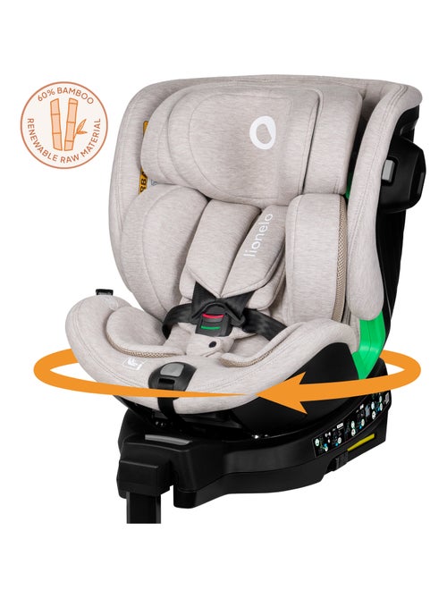 Siège auto 360° LIONELO Harmony i-Size - ISOFIX - 60% bambou - 40-150cm - Groupe 0+/1/2/3 - Kiabi