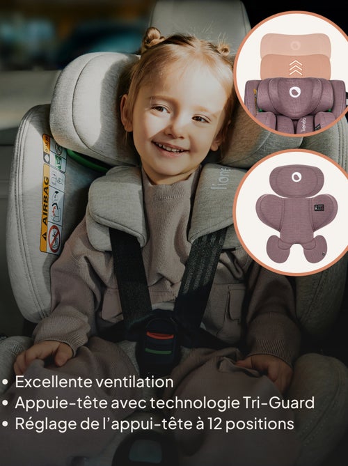 Siège-auto 360° LIONELO Harmony i-Size - ISOFIX - 60% bambou - 40-150cm - Groupe 0+/1/2/3 - Kiabi