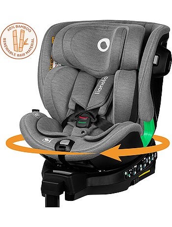 Siège auto 360° LIONELO Harmony i-Size - ISOFIX - 60% bambou - 40-150cm - Groupe 0+/1/2/3