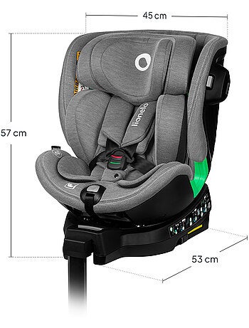 Siège auto 360° LIONELO Harmony i-Size - ISOFIX - 60% bambou - 40-150cm - Groupe 0+/1/2/3