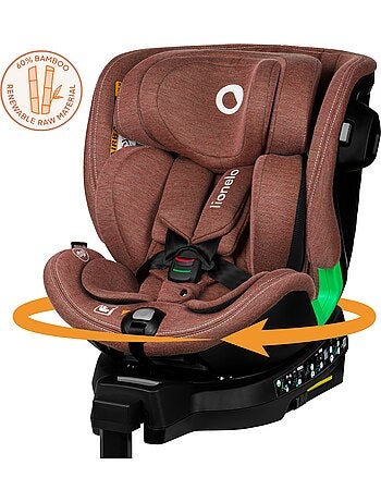 Siège auto 360° LIONELO Harmony i-Size - ISOFIX - 60% bambou - 40-150cm - Groupe 0+/1/2/3