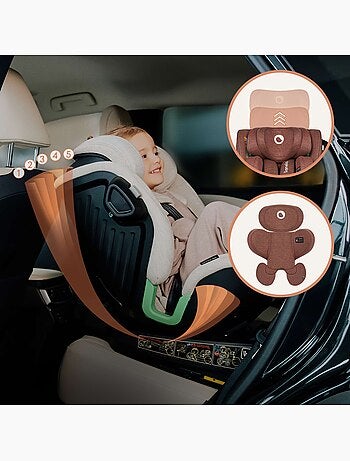 Siège auto 360° LIONELO Harmony i-Size - ISOFIX - 60% bambou - 40-150cm - Groupe 0+/1/2/3