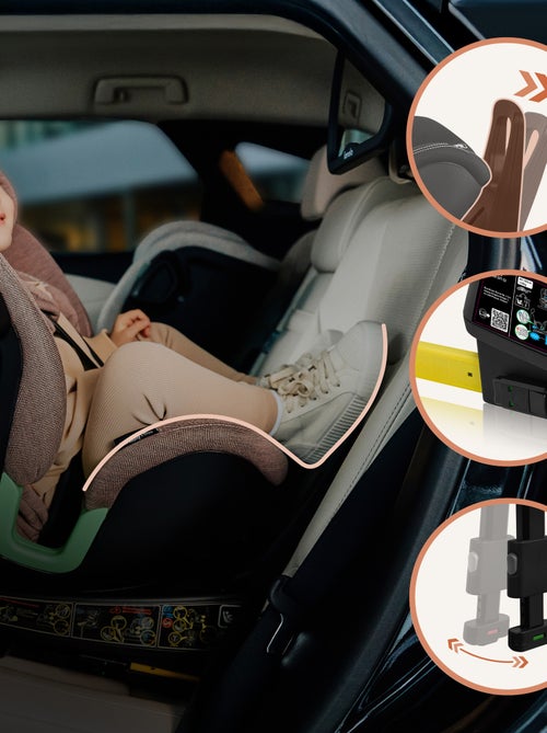 Siège-auto 360° LIONELO Harmony i-Size - ISOFIX - 60% bambou - 40-150cm - Groupe 0+/1/2/3 - Kiabi