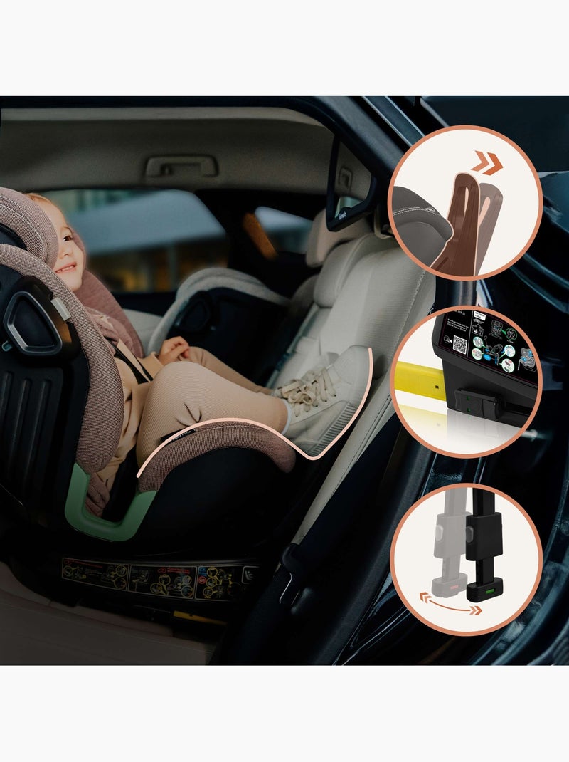 Siège auto 360° LIONELO Harmony i-Size - ISOFIX - 60% bambou - 40-150cm - Groupe 0+/1/2/3 Marron - Kiabi