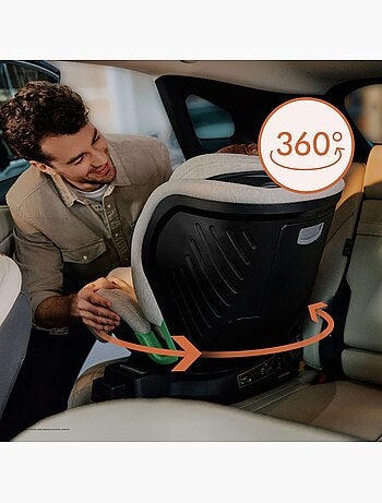 Siège auto 360° LIONELO Harmony i-Size - ISOFIX - 60% bambou - 40-150cm - Groupe 0+/1/2/3