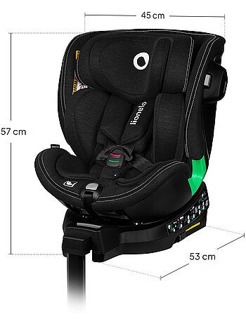 Siège auto 360° LIONELO Harmony i-Size - ISOFIX - 60% bambou - 40-150cm - Groupe 0+/1/2/3