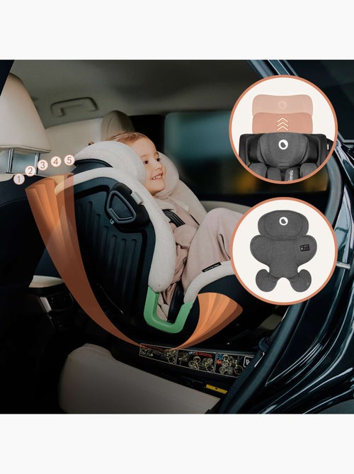 Siège auto 360° LIONELO Harmony i-Size - ISOFIX - 60% bambou - 40-150cm - Groupe 0+/1/2/3 - Kiabi Siège auto 360° LIONELO Harmony i-Size - ISOFIX - 60% bambou - 40-150cm - Groupe 0+/1/2/3 - Kiabi