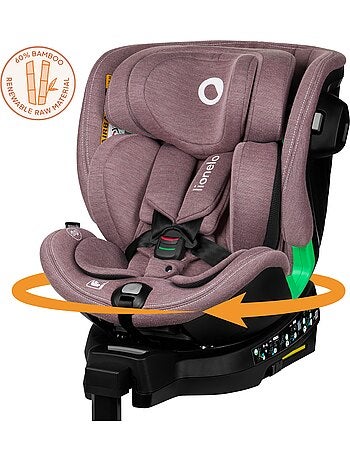 Siège auto 360° LIONELO Harmony i-Size - ISOFIX - 60% bambou - 40-150cm - Groupe 0+/1/2/3