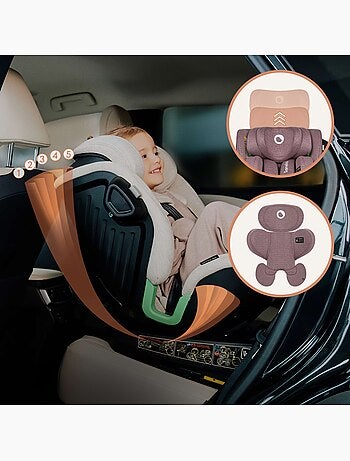 Siège auto 360° LIONELO Harmony i-Size - ISOFIX - 60% bambou - 40-150cm - Groupe 0+/1/2/3