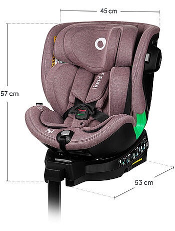 Siège auto 360° LIONELO Harmony i-Size - ISOFIX - 60% bambou - 40-150cm - Groupe 0+/1/2/3