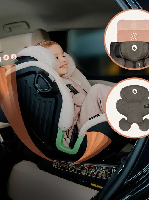 Siège-auto 360° LIONELO Harmony i-Size - ISOFIX - 60% bambou - 40-150cm - Groupe 0+/1/2/3 - Kiabi