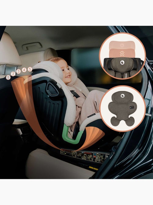 Siège auto 360° LIONELO Harmony i-Size - ISOFIX - 60% bambou - 40-150cm - Groupe 0+/1/2/3 - Kiabi