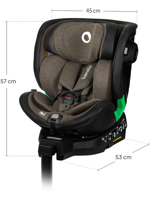 Siège auto 360° LIONELO Harmony i-Size - ISOFIX - 60% bambou - 40-150cm - Groupe 0+/1/2/3 - Kiabi