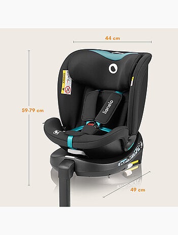 Siège auto 360° LIONELO Navy i-Size - ISOFIX - Ventilation du boîtier - 40-150 cm - 0+/1/2/3