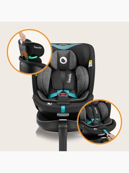 Siège auto 360° LIONELO Navy i-Size - ISOFIX - Ventilation du boîtier - 40-150 cm - 0+/1/2/3 - Kiabi