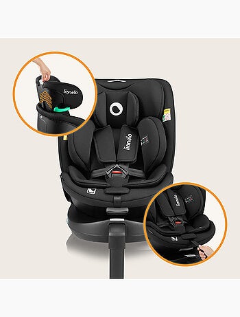 Siège auto 360° LIONELO Navy i-Size - ISOFIX - Ventilation du boîtier - 40-150 cm - 0+/1/2/3