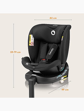 Siège auto 360° LIONELO Navy i-Size - ISOFIX - Ventilation du boîtier - 40-150 cm - 0+/1/2/3